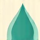 Stylized water drop or refill icon, representing zero-waste options and refillable products.