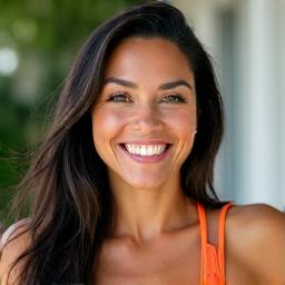 Portrait of Clara Rodriguez, an energetic and encouraging woman with a compassionate smile.